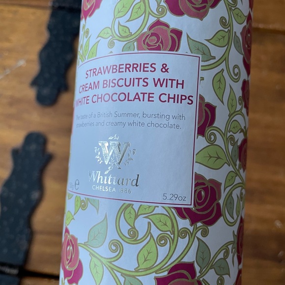 New Whittard Of Chelsea Strawberries & Cream Biscuits William Morris Tin Cookies - Picture 8 of 10